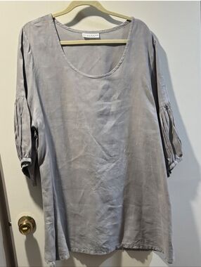 bryn Walker Grey Linen Tunic